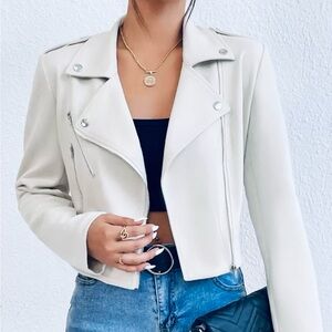 SHEIN Cream White Utility Jacket